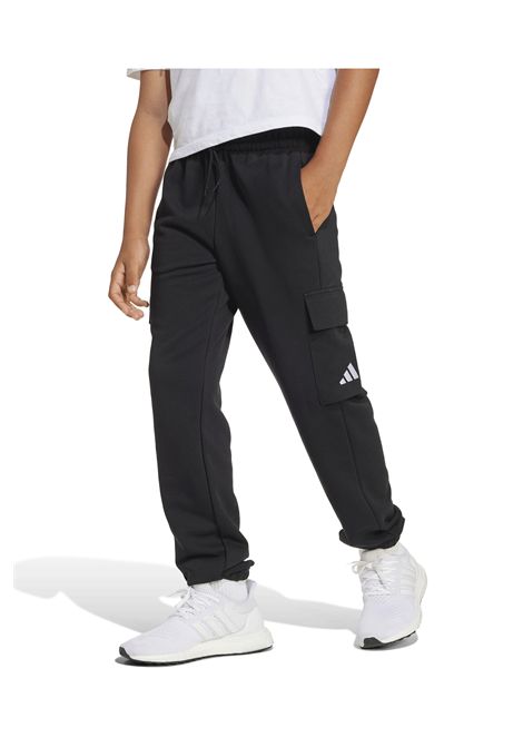 Pantaloni Adidas Essentials French Terry Cargo Nero Ragazzi ADIDAS CORE | Pantaloni | JC9762-